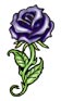 Purple rose temporary tattoo