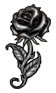 Black rose temporary tattoo