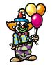 Clown temporary tattoo