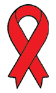 red ribbon temporary tattoo
