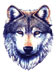 Wolf Head temporary tattoo