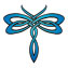 tribal dragonfly temporary tattoo