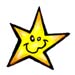 Yellow Star temporary tattoo
